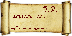 Tóbiás Pál névjegykártya