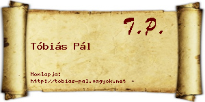 Tóbiás Pál névjegykártya